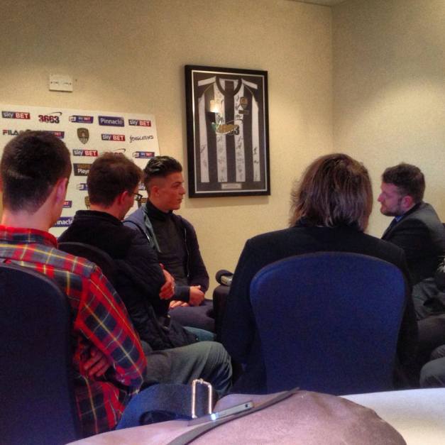 Grealish speaks to the press ahead of Oldham